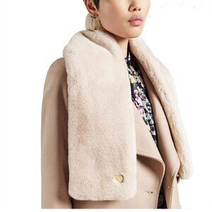 Ted Baker Athena Faux Fur Scarf In Light Pink | BNWT
